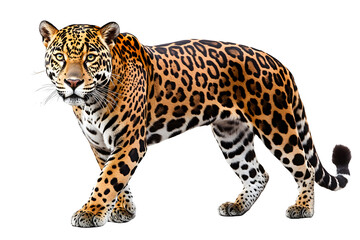 Wall Mural - jaguar isolated on transparent background ,leopard wildcat clipart 