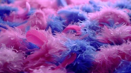 close up of pink feathers