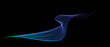© korkeng - Vector abstract light lines wavy flowing dynamic in blue green colors isolated on black background for concept of AI technology, digital, communication, 5G, science, music