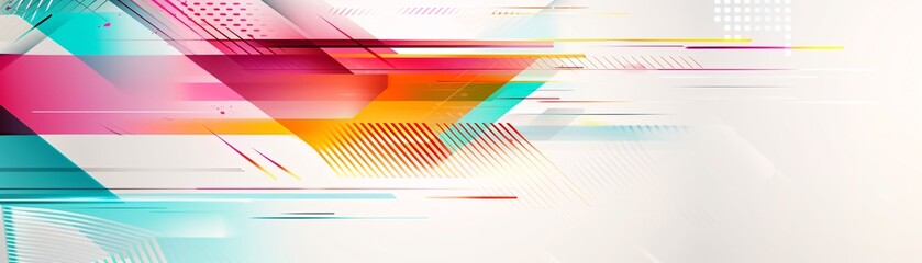Poster - an abstract background with geometric shapes and bold colors, creating a dynamic visual effect ideal