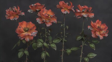 Wall Mural - red and yellow flower