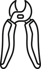 Poster - simple line icon of pliers, a tool used for gripping and manipulating objects