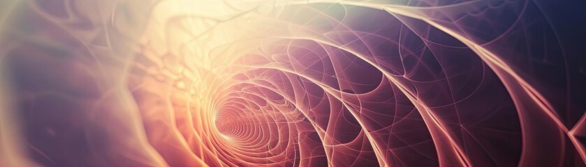 Poster - A mesmerizing abstract spiral with vibrant hues, depicting a sense of depth and exploration in a digital art style.