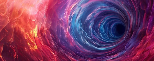 Poster - A mesmerizing abstract swirl of colors, evoking a sense of depth and cosmic energy, perfect for creative and spiritual projects.