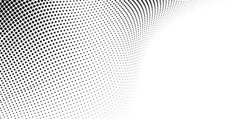Abstract halftone background with wavy surface made of gray dots on white modern dots background modern 