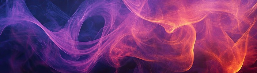 Aufkleber - A vibrant swirl of colorful smoke creating a mesmerizing abstract pattern against a dark background, ideal for creative projects.