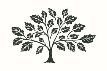 Wall Mural - slippery tree silhouette vector illustration