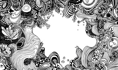 abstract doodle hand drawn design background