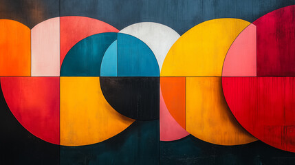 Poster - Abstract art piece with bold colors and shapes