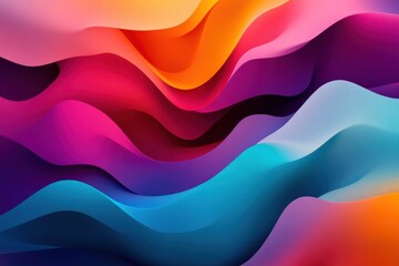 Poster - Wallpaper showcasing vibrant gradients in fluid designs