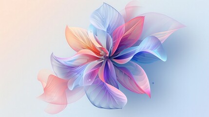 Poster - Create a dynamic flower icon with abstract, swirling petal shapes