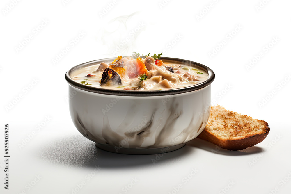 Clam Chowder Food Photography Smoky and Fire Flame High Resolution ...