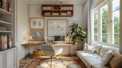 Poster - a functional home office space