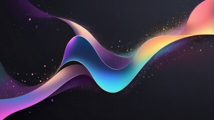 Wall Mural - Abstract wavy background. illustration. Futuristic technology style.