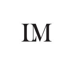 Fototapete - ML LM Letter logo design vector template