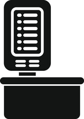 Poster - Airport self service check in machine displaying flight details, simplifying travel procedures