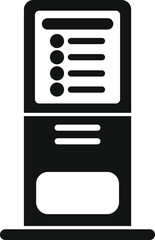 Poster - simple vector of an interactive outdoor payment terminal for contactless payments