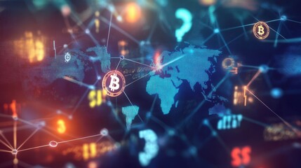 concept of worldwide banking network.