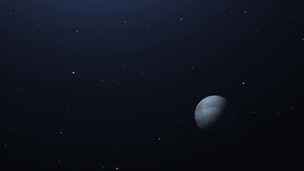 Wall Mural - planets move alone in space, stars shine.