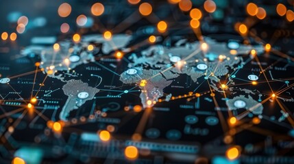 concept of worldwide banking network.