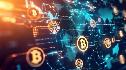 concept of worldwide banking network.