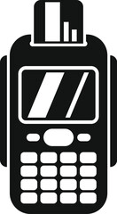 Poster - Credit card terminal processing payment with plastic card