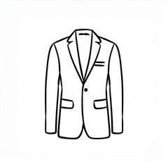 blazer suit black icon isolated on white