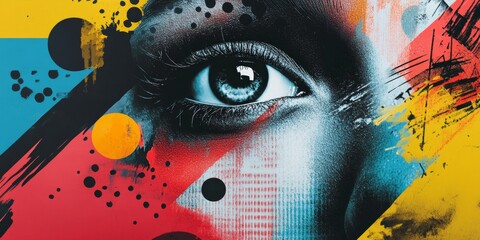 Poster - Close-up of a creative ad design with bold text and eye-catching graphics, highlighting the impact of effective advertising strategies