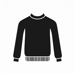 Canvas Print - sweater black icon isolated on white