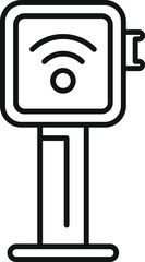 Poster - parking meter displaying wifi signal for online payment options