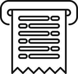Poster - Simple icon of a receipt coming out of a pos printing machine