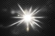 © Cre Photography  - White glowing light flare burst explosion on transparent background