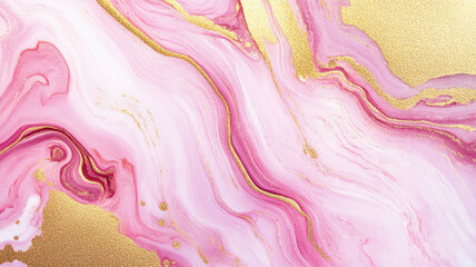 Wall Mural - abstract marble pink and gold background, detailed high definition image