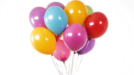 Wall Mural - balloons isolated on white background, high quality image