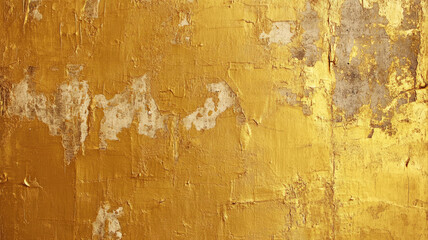 Wall Mural - abstract gold weathered wall painted background, high quality photo