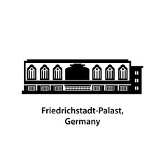 Wall Mural - Web Friedrichstadt-Palast Berlin Facade - Entertainment Venue Vector Silhouette