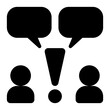 © OrviPixel - communication problems, debate, communications, problem, trouble, communication issue solid or glyph icon
