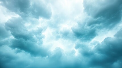 Wall Mural - the sky is filled with clouds and the sun is shining through them