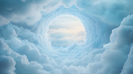 Wall Mural - a blue sky with a hole in it