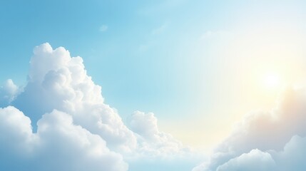 Wall Mural - the sky is blue with a few clouds scattered throughout