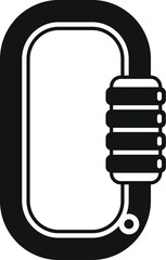 Poster - black climbing carabiner ensuring safety during climbing activities