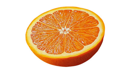 Wall Mural - Half Sliced Orange with Black