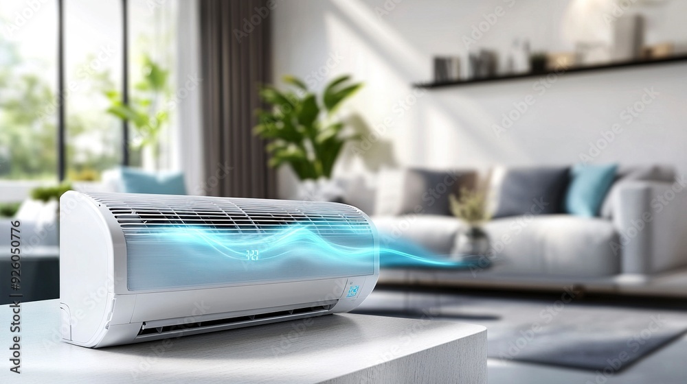 generic air conditioner purifier or AC controller split unit mockup ...