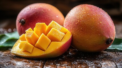 Canvas Print - Fresh Ripe Mango Slices