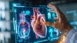 © Chandlerlikes - Cardiologist doctor examining patient heart functions and blood vessels on virtual interface, medical technology and healthcare treatment