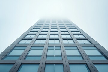 Poster - Modern Skyscraper Reaching for the Clouds