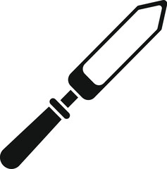 Poster - black silhouette icon of a soldering iron tip for soldering station equipment isolated on a white ba