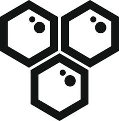 Poster - Simple icon of a honeycomb, symbolizing teamwork and collaboration