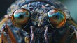 © Chandlerlikes - Extreme macro of cicada eyes with reflective surface