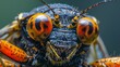 © Chandlerlikes - Extreme macro of cicada eyes with reflective surface